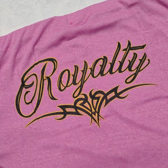 NGOrder ✦ Royalty Sheer Pink Mini Skirt ✦ Side Slit Graphic Design Sz US 8 NWT - Picture 3 of 11